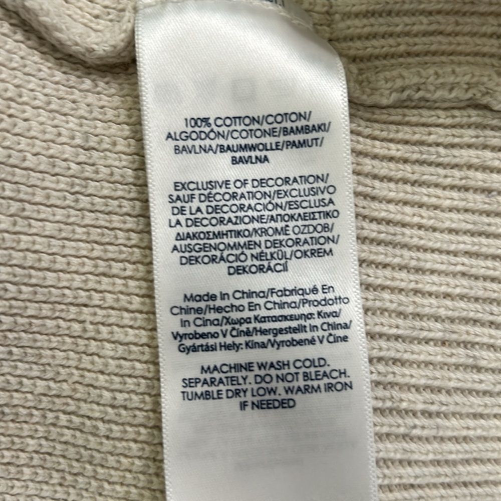 SOLD CHAPS Men’s Medium 3/4 Zip Cotton Sweater - Picture 8 of 8